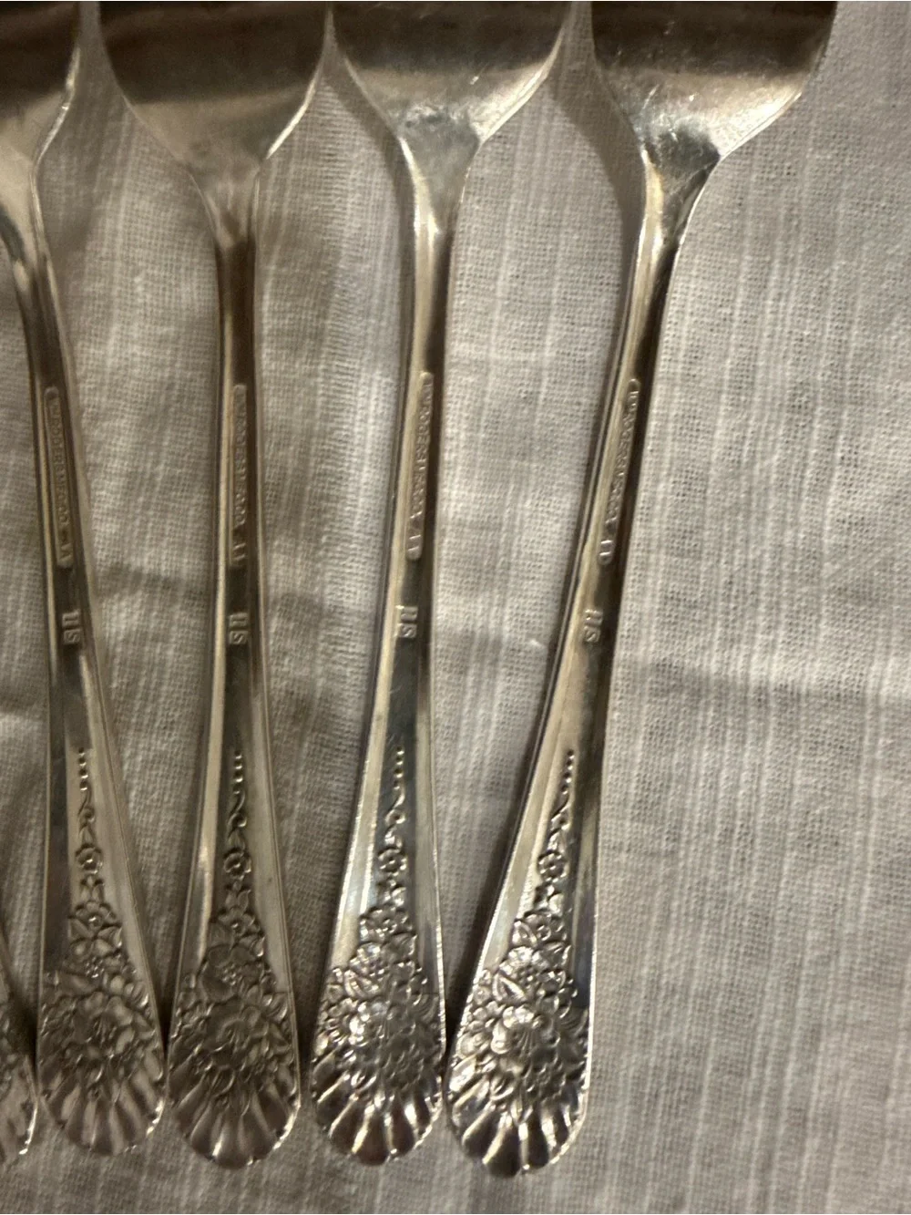 Wm Rogers International Silver Jubilee 8 Salad Forks Silver Plate Flatware